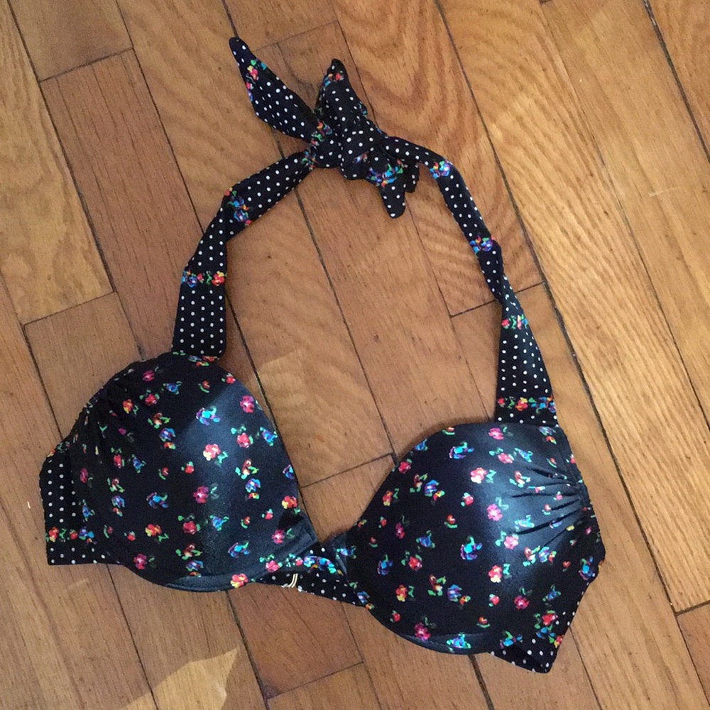 Black floral xhilaration Target bikini top